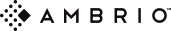 Juodas AMBRIO logotipas